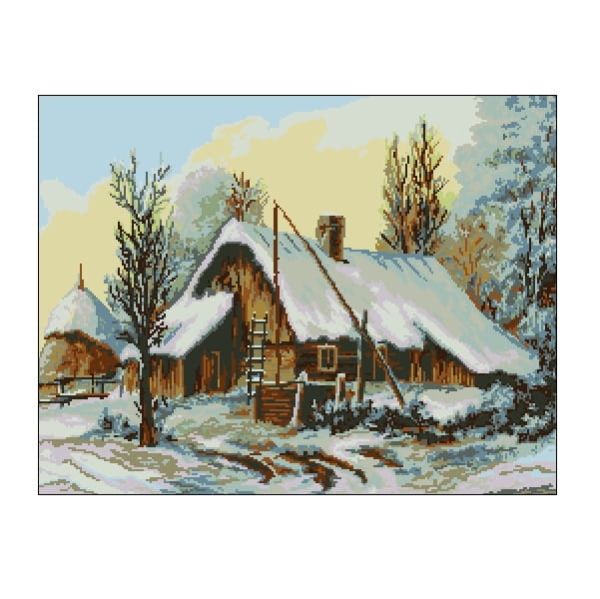 Wzór liczony 9003 Zimowa chata - Leszek Stochla