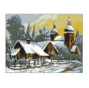 Kanwa 9004  Wioska zimą - Leszek Stochla