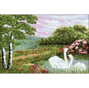 Wzór liczony 9209 Łabędzie na jeziorze