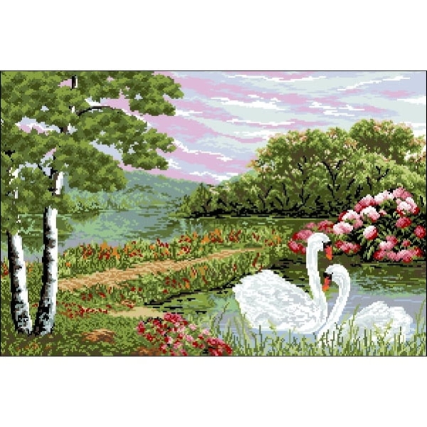 Wzór liczony 9209 Łabędzie na jeziorze