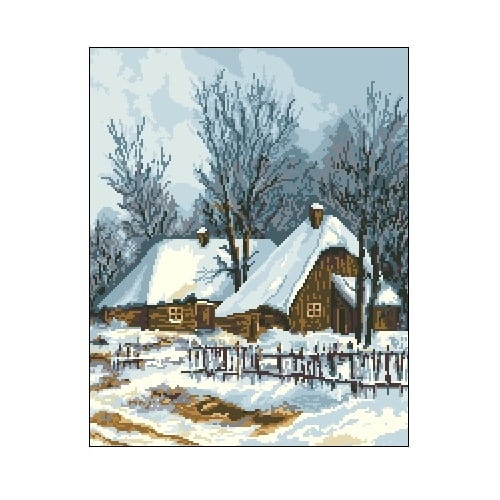 6049 Kanwa do haftu - Chaty zimą - Leszek Stochla.jpg