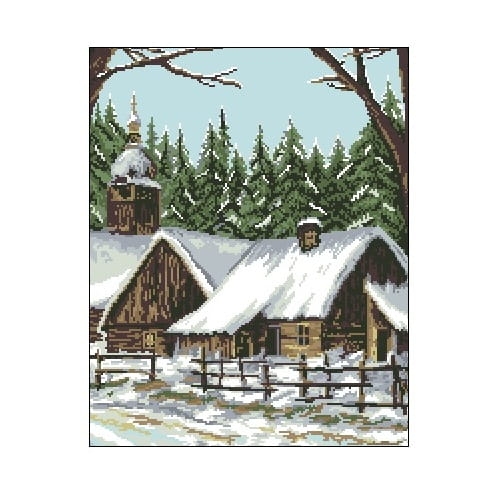 6050 Kanwa do haftu - Chaty zimą - Leszek Stochla.jpg