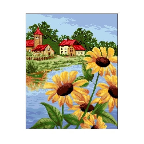 6079 Kanwa do haftu -  Kwiaty nad wodą.jpg