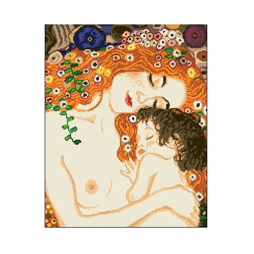 Wzór liczony 6092 Matka i syn - Gustav Klimt