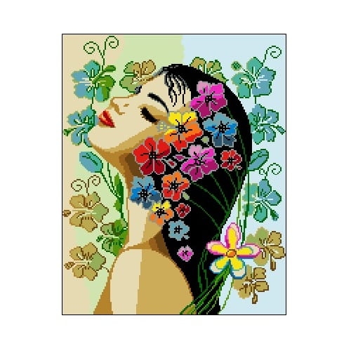 Kanwa 6104 Kwiaty we włosach