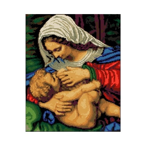 Kanwa 6114 Madonna z zieloną poduszką - Andrea  Solario