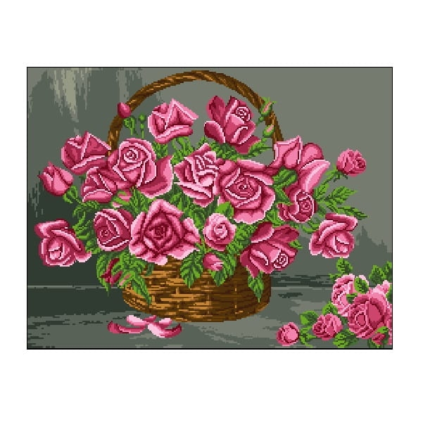 9011 Kanwa do haftu - Róże w koszyku.jpg