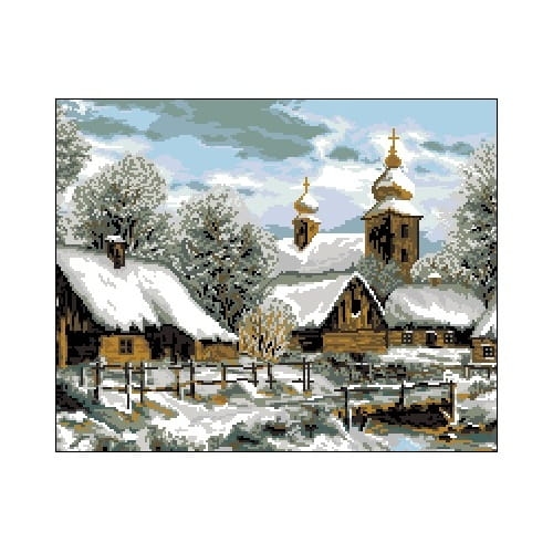 6010 Kanwa do haftu - Pejzaż z mostkiem - Leszek Stochla.jpg