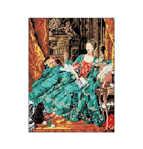 Wzór liczony 3015 Madame de Pompadour - François Boucher