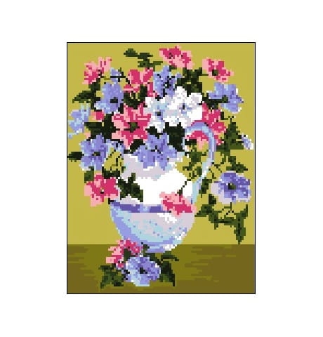 1022 Kanwa do haftu - Kwiaty w dzbanku.jpg