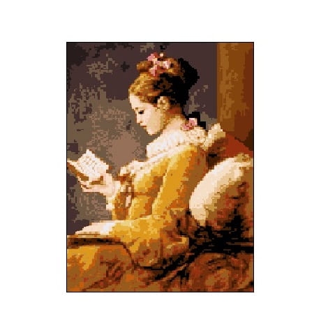 Wzór liczony 1032 Dziewczyna czytająca książkę - Jean Honore Fragonard