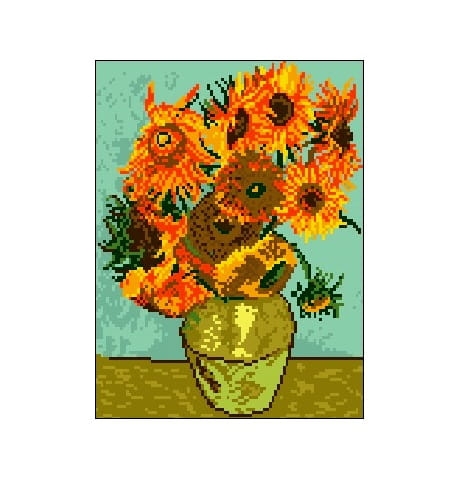 1047 Kanwa do haftu - Vincent Van Gogh - Słoneczniki.jpg