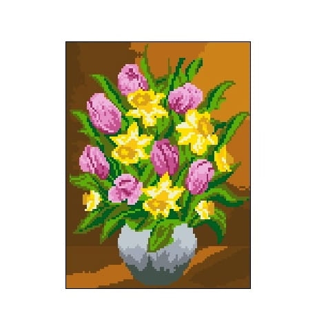 Wzór liczony 1052 Wiosna w wazonie