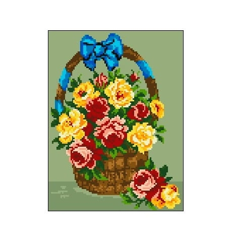 1063 Kanwa do haftu - Kosz z rózami.jpg