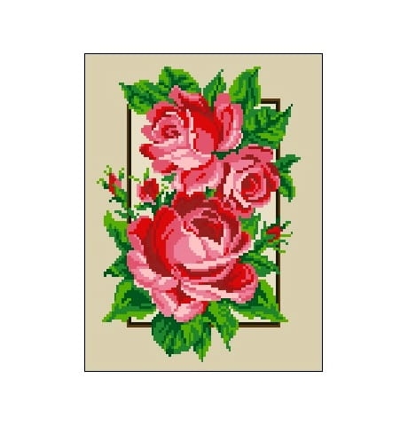 Kanwa 1067 Róże na ramce