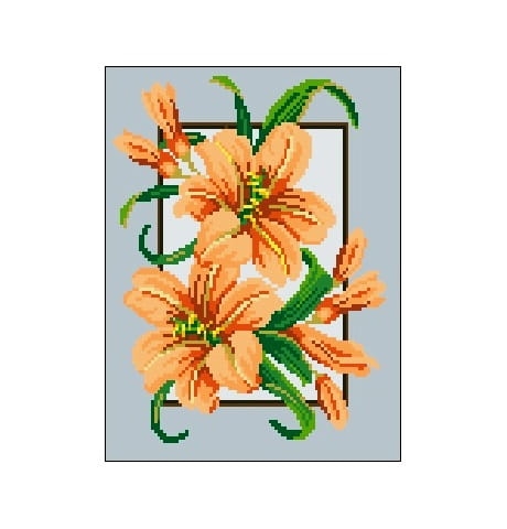 Kanwa 1068 Lilie na ramce