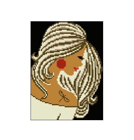 Wzór liczony 725 Dziewczyna z tatuażem