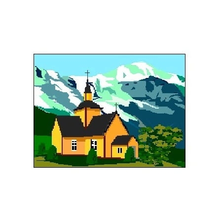 Kanwa 404 Kościółek w górach
