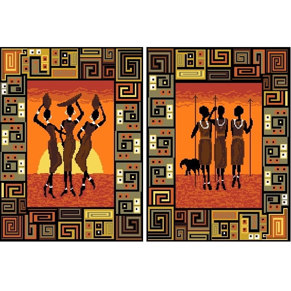 6098-6099 Kanwa do haftu - afrykanskie klimaty.jpg