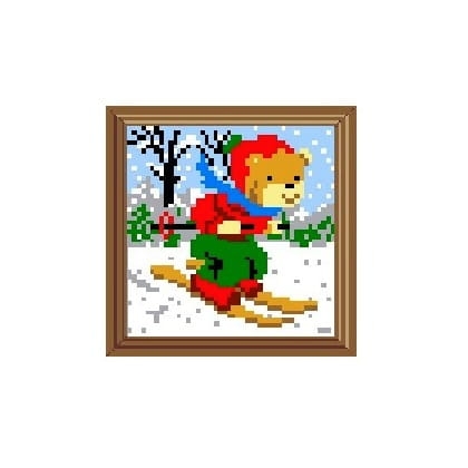 Komplet 205 Miś na nartach