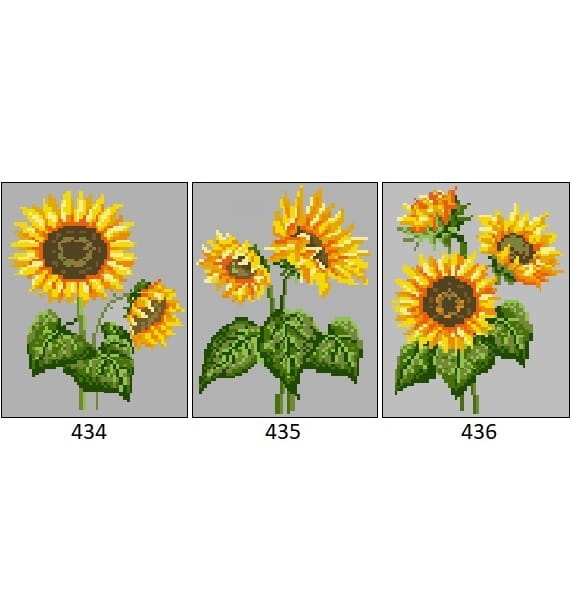Kanwy do haftu 434-436 Słoneczniki 