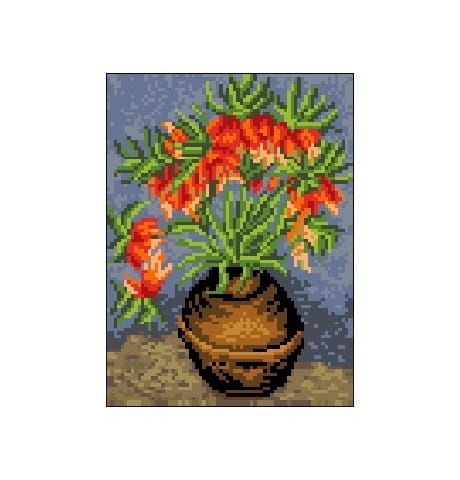 Wzór liczony 745 Szachownice cesarskie w miedzianym wazonie- Vincent Van Gogh