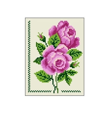 441 Kanwa do haftu - Różowa róża 2.jpg
