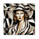 Wzór liczony 6917 Kobieta w kapeluszu 1