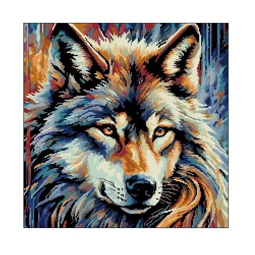 Wzór w PDF 6931 Fantazyjny Wilk