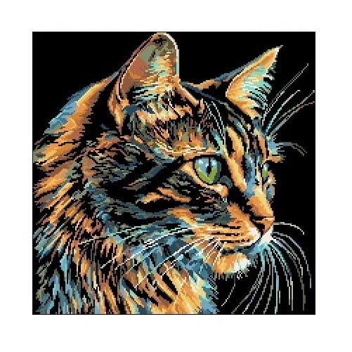 Wzór w PDF 6946 Fantazyjny kot