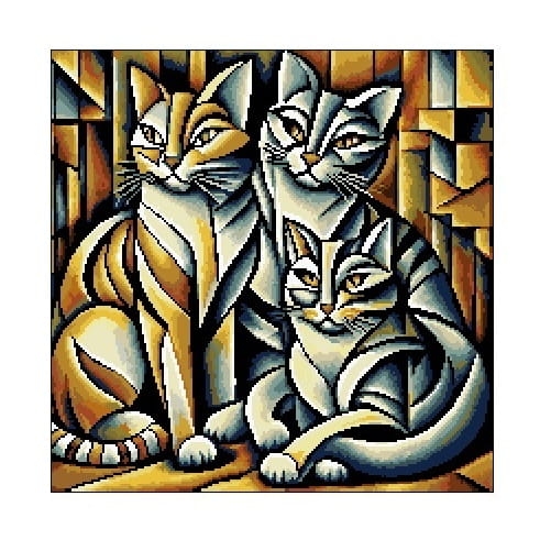 Wzór w PDF 6950 Kocia rodzina 2