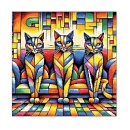 Wzór liczony 6951 Kolorowe koty