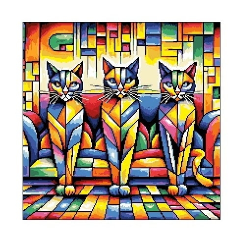 Wzór liczony 6951 Kolorowe koty