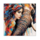 Wzór liczony 6928 Kobieta i słoń