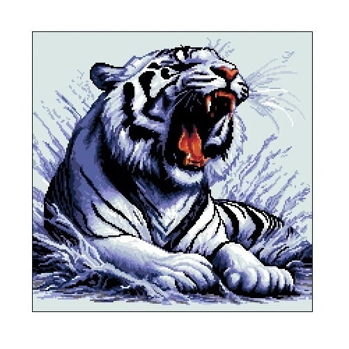 6953  Kanwa do haftu - Biały tygrys.jpg