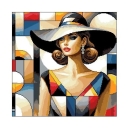 Kanwa 6961 Kobieta w kapeluszu 1