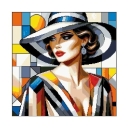 Wzór liczony 6963 Kobieta w kapeluszu 3