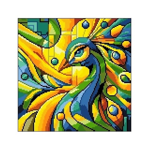 2005 Kanwa do haftu - Kolorowy paw 2.jpg