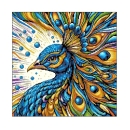 Wzór w PDF 6969 Fantazyjny paw 1