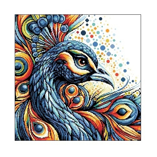 Wzór w PDF 6970 Fantazyjny paw 2