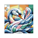 Wzór liczony 2006 Kolorow łabędź 1