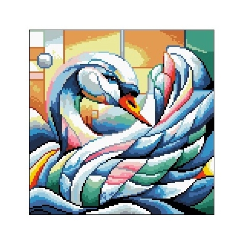 Wzór liczony 2006 Kolorow łabędź 1