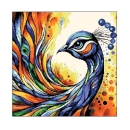 Wzór liczony 6971 Fantazyjny paw 3