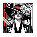 Wzór liczony 6979 Retro Glamour Lady 3