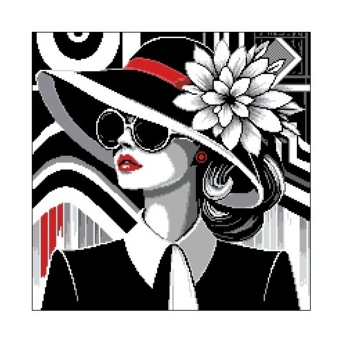 Wzór w PDF 6978 Retro Glamour Lady 2