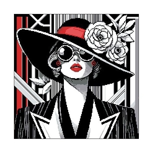 Wzór w PDF 6979 Retro Glamour Lady 3