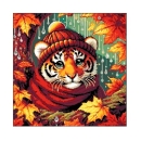 Wzór liczony 6958 Mały tygrys w jesiennej szacie 