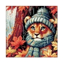 Wzór liczony 6960 Mały lew w jesiennej szacie