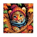 Wzór w PDF 6957 Mały lampart w jesiennej szacie