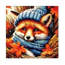 Wzór w PDF 6959 Mały lis w jesiennej szacie 